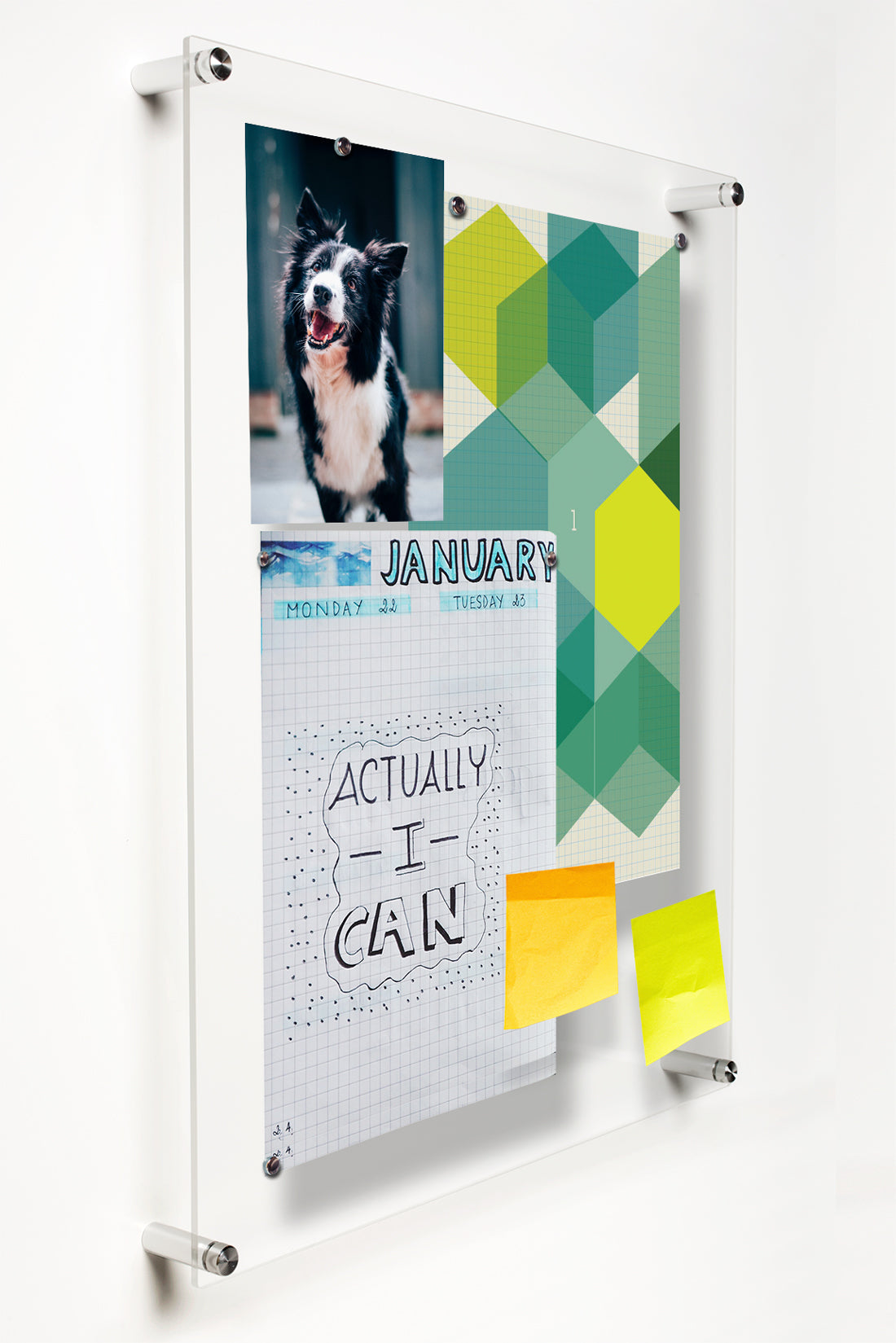 Easy Change Memo Board + Magnets