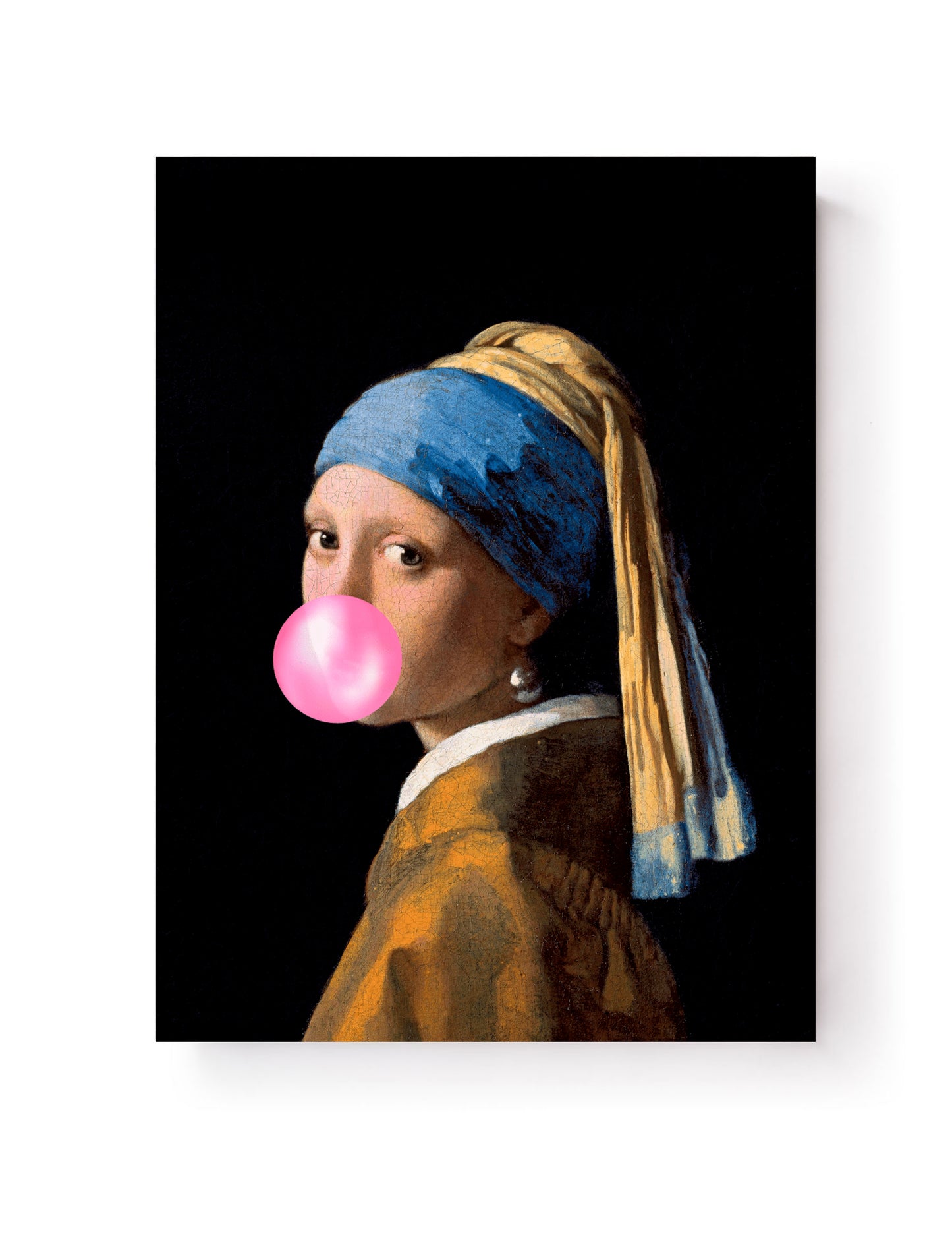Bubble Gum Girl With Pearl Earring by Alena Vechnaya