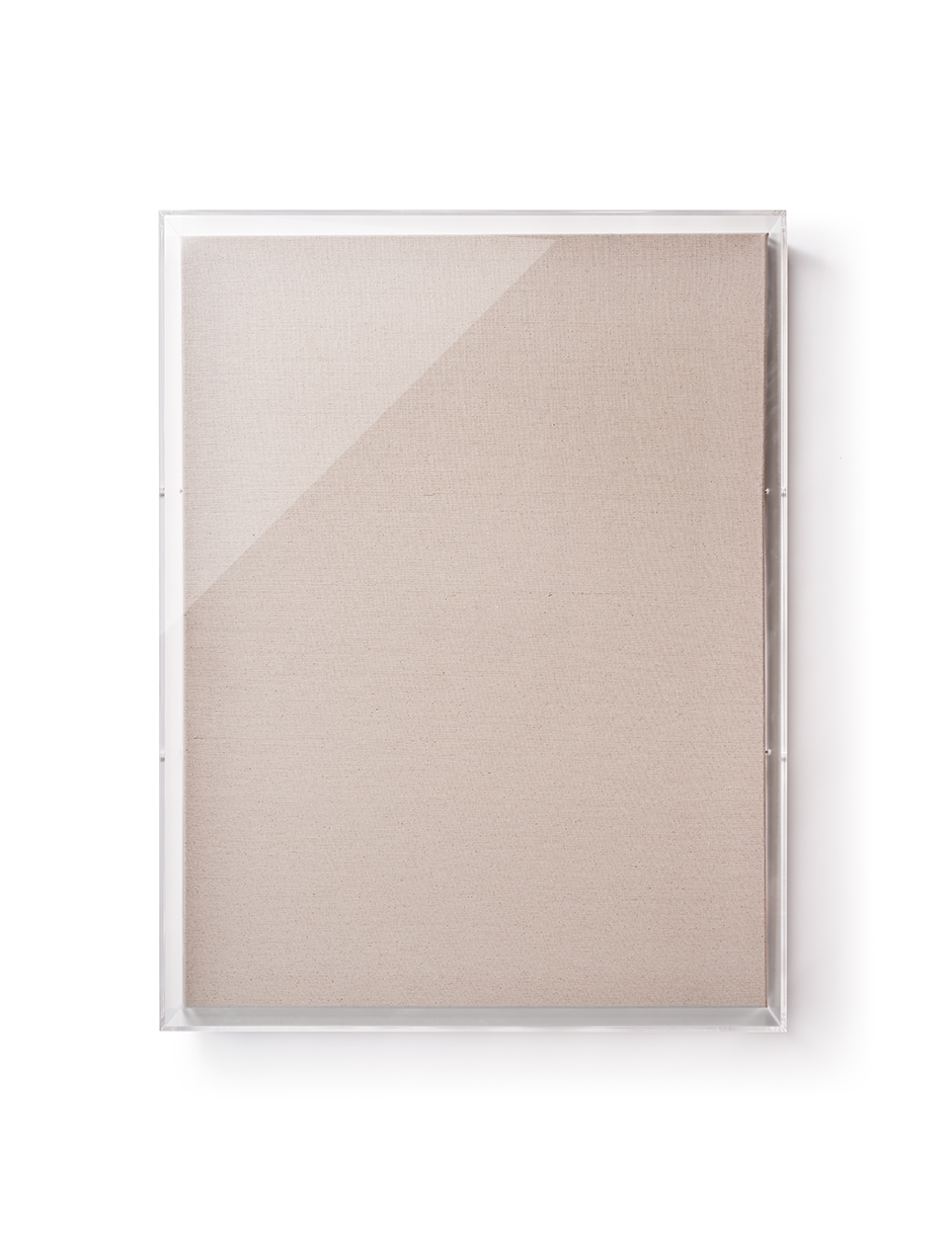 16" x 20" x 3" Modern Acrylic Shadowbox with Linen Canvas - UV Grade