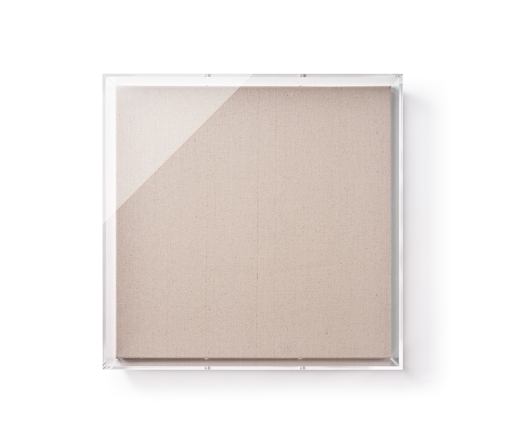 20" x 20" x 3" Modern Acrylic Shadowbox with Linen Canvas - UV Grade