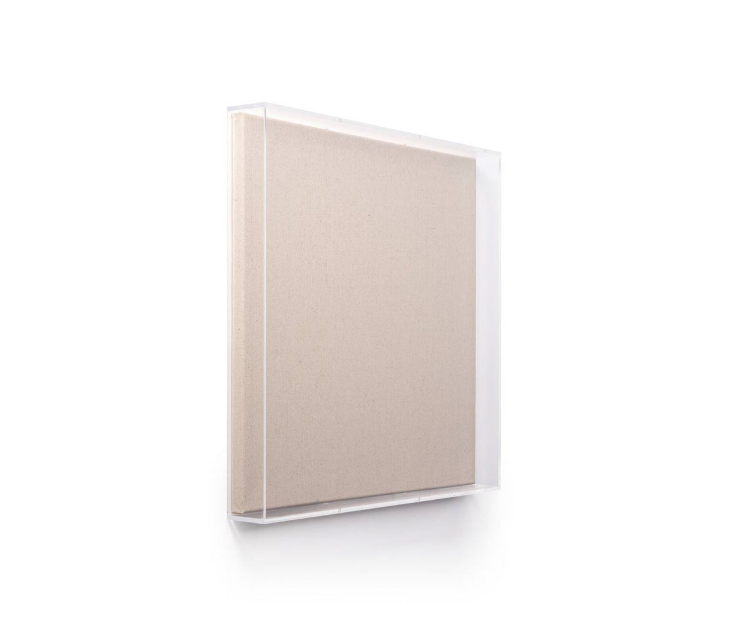 30" x 30" x 3" Modern Acrylic Shadowbox with Linen Canvas - UV Grade