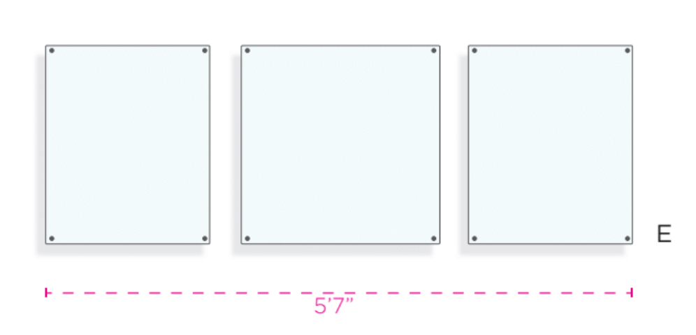 Armonia Double Panel Set of Three (4016D/4016DG)