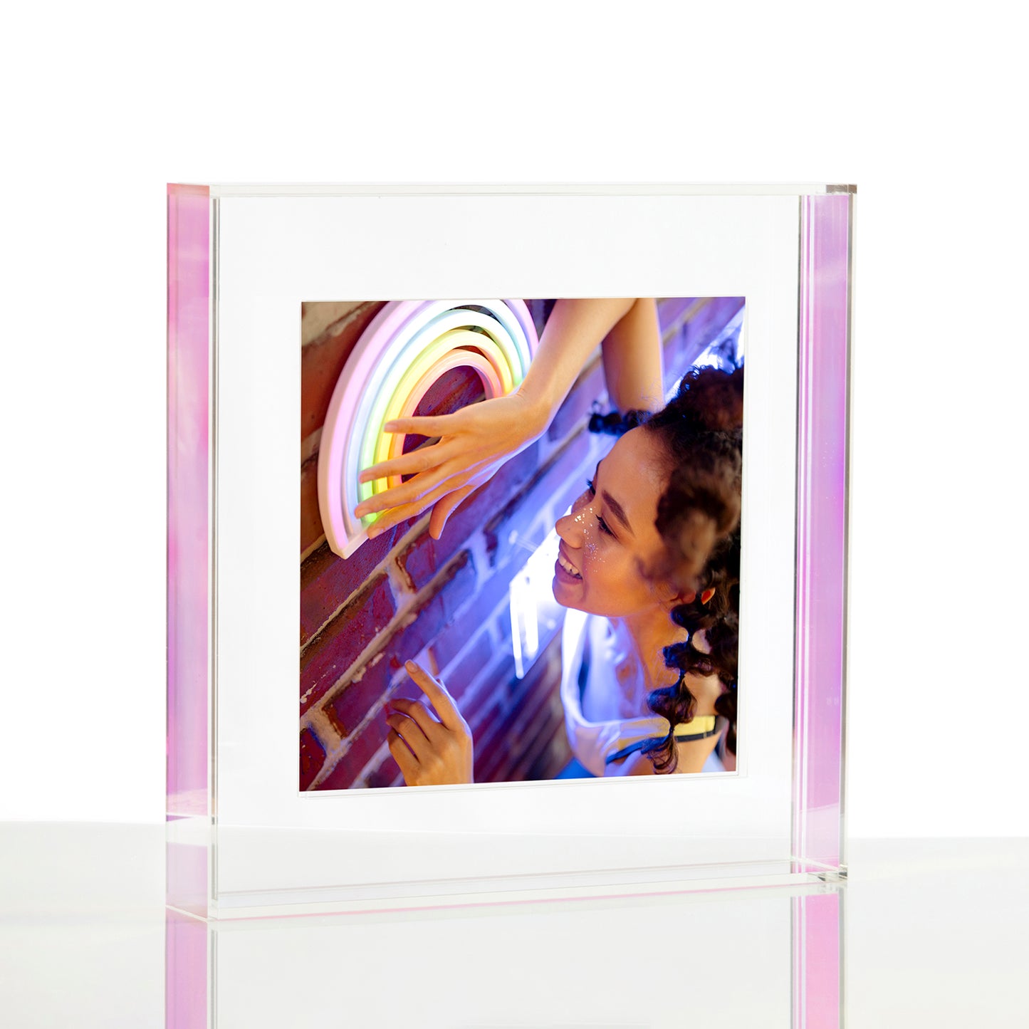 Case Pack of Five Float Frame for Tabletop or Wall with Magnetic Photo Holder (CHOOSE YOUR SIZE)