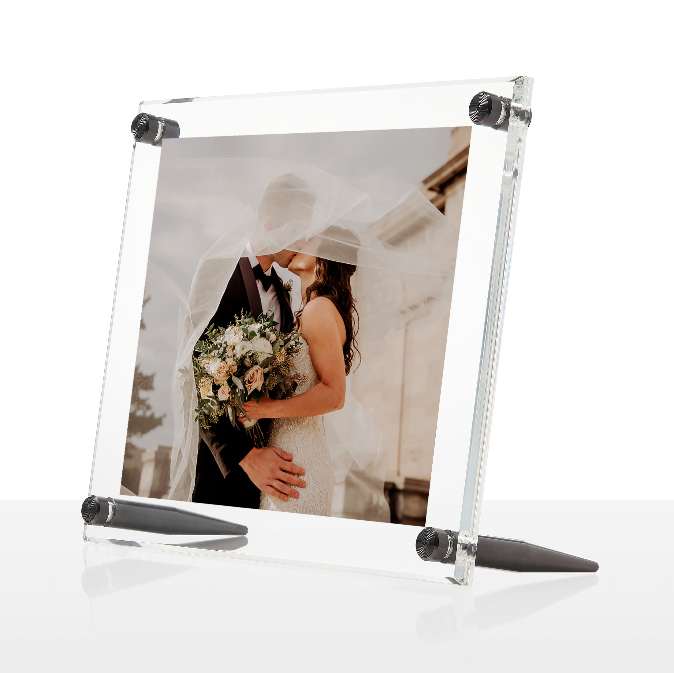Acrylic Block Photo Frame - Black, 4x6, Tabletop